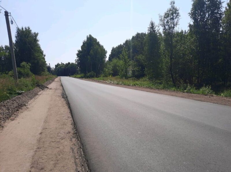 На дороге Дубна - Кимры – Горицы в Тверской области уложили новый асфальт На дороге Дубна - Кимры – Горицы в Тверской области уложили новый асфальт