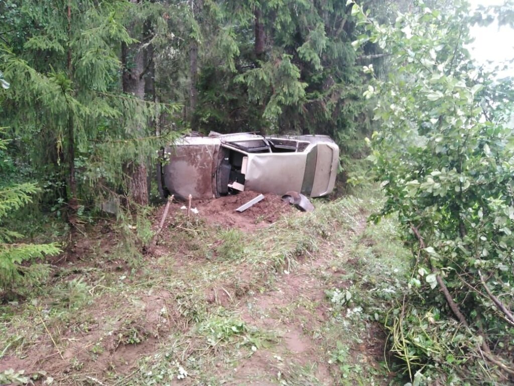 В Тверской области ВАЗ вылетел в кювет