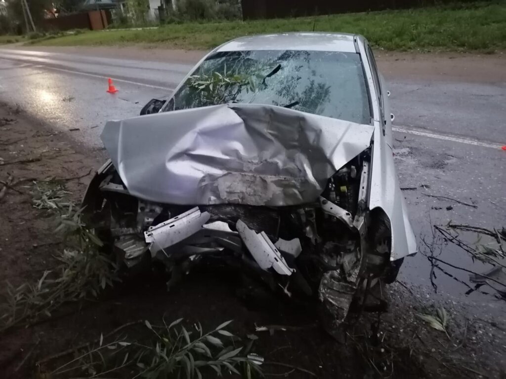 В Тверской области иномарка врезалась в дерево