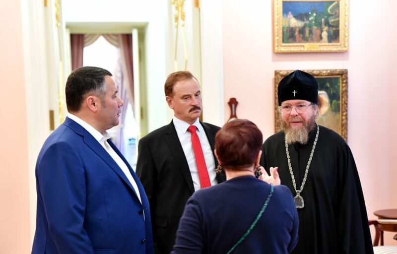 Игорь Руденя и митрополит Псковский и Порховский Тихон посетили Тверской императорский дворец Игорь Руденя и митрополит Псковский и Порховский Тихон посетили Тверской императорский дворец
