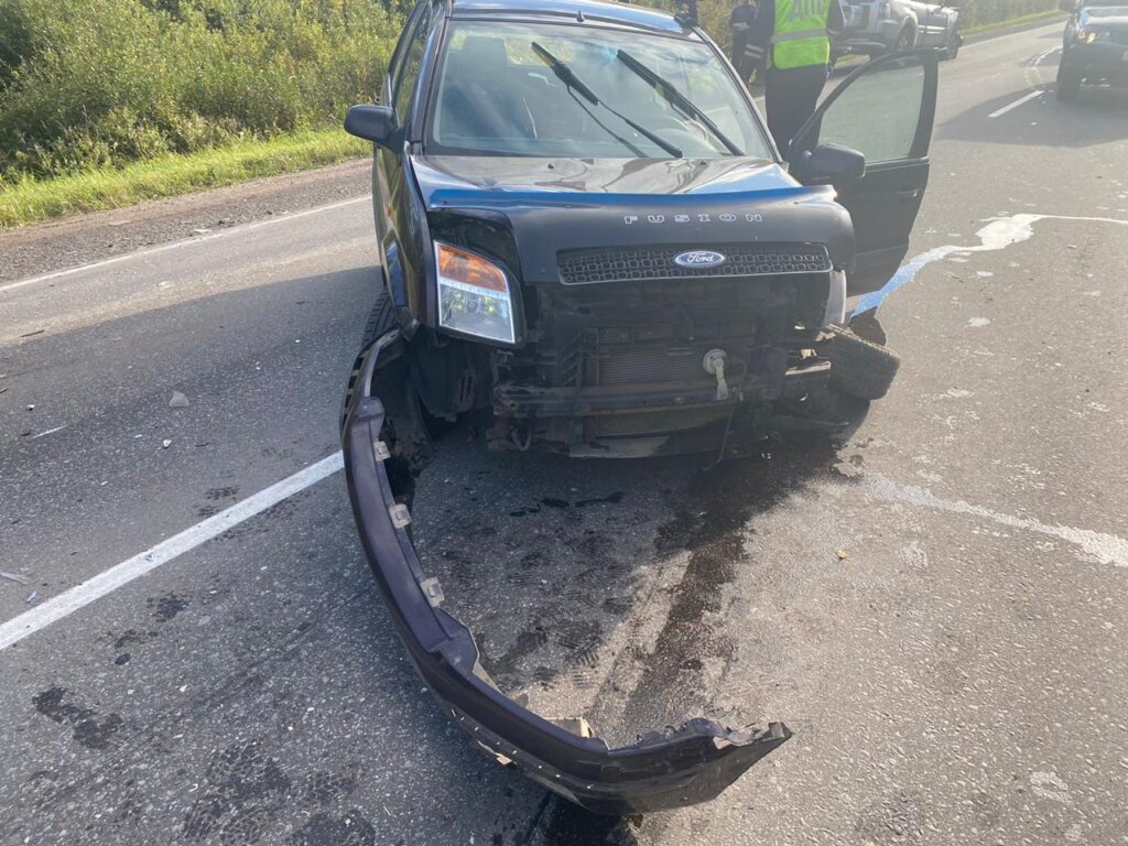 В Тверской области иномарка неудачно выехала с обочины