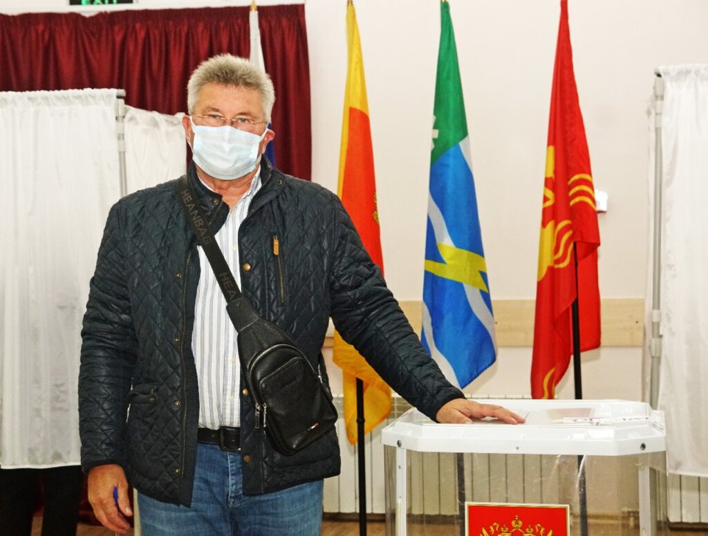 Андрей Белоцерковский проголосовал на выборах-2021 Андрей Белоцерковский проголосовал на выборах-2021