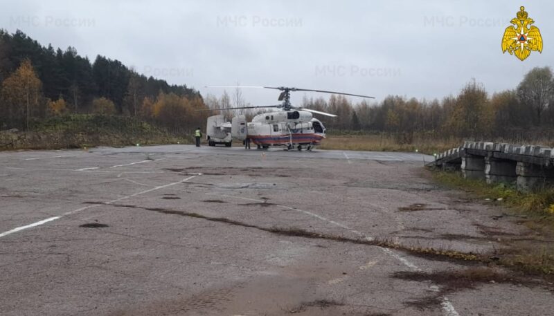 В Тверь вертолет санавиации доставил ребенка из Бологовского района