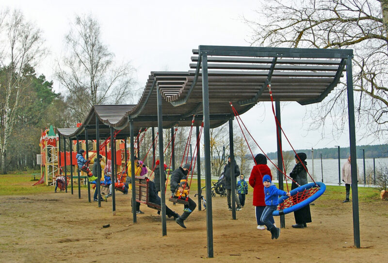 Завершился первый этап благоустройства набережной реки Волги в городе Конаково