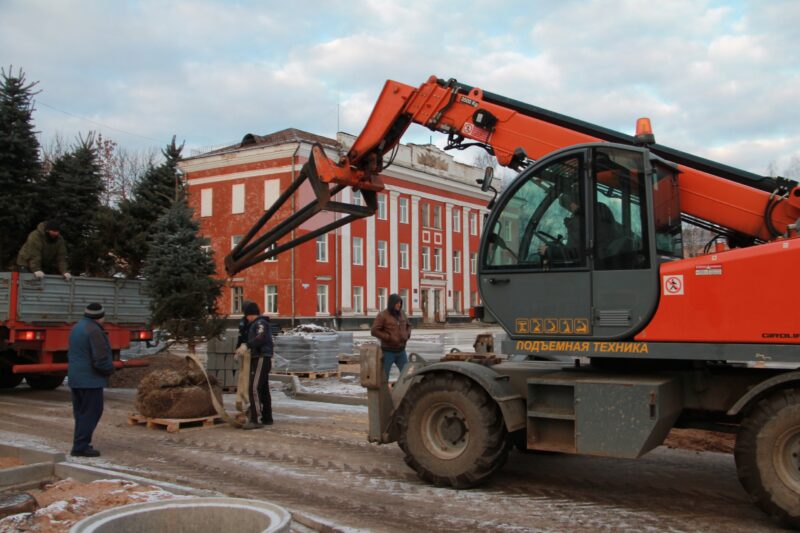 На главной площади в Нелидово посадят хвойные деревья