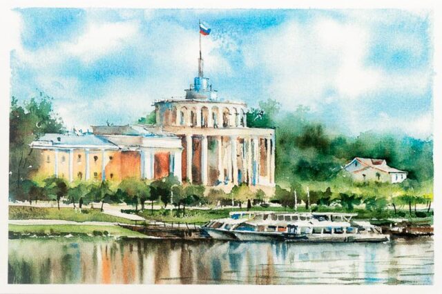 Жители Твери смогут перенести на холст легендарный Речной вокзал