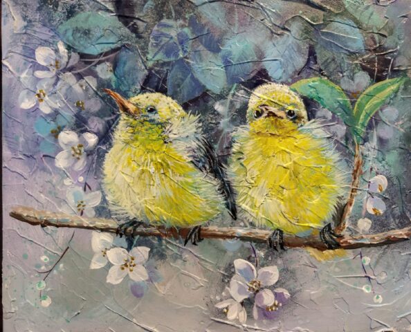 Тверская студия приглашает нарисовать акрилом забавных птичек
