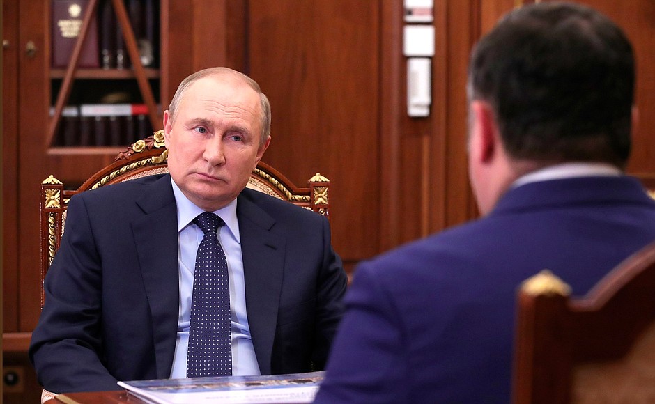 Аквапарки в Завидово и новый музей под Ржевом: Владимир Путин провел рабочую встречу с Игорем Руденей