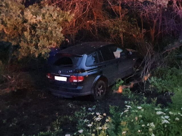 В Старицком районе иномарка "нырнула" в кювет