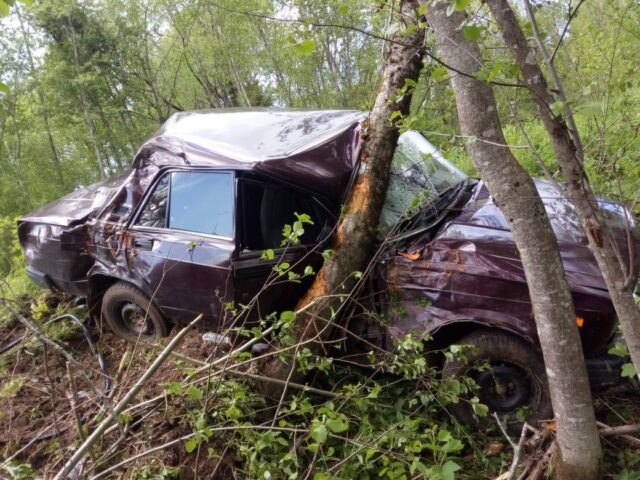 В Тверской области ВАЗ съехал с дороги