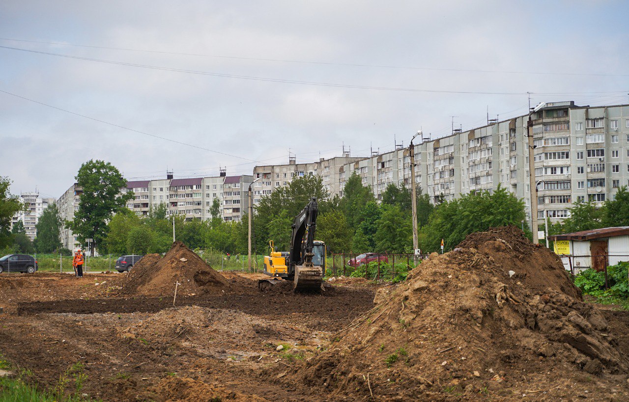В Твери в микрорайоне «Южный» ведется строительство новой дороги
