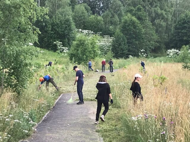 В городе Бологое привели в порядок аллею Памяти