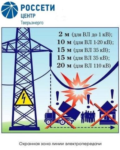 «Тверьэнерго» напоминает правила безопасной работы вблизи охранных зон линий электропередачи