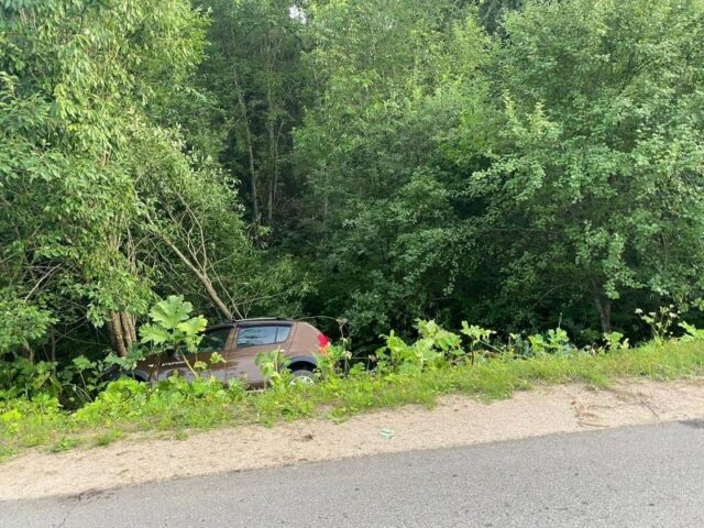 В Тверской области автомобиль съехал в кювет и врезался в дерево