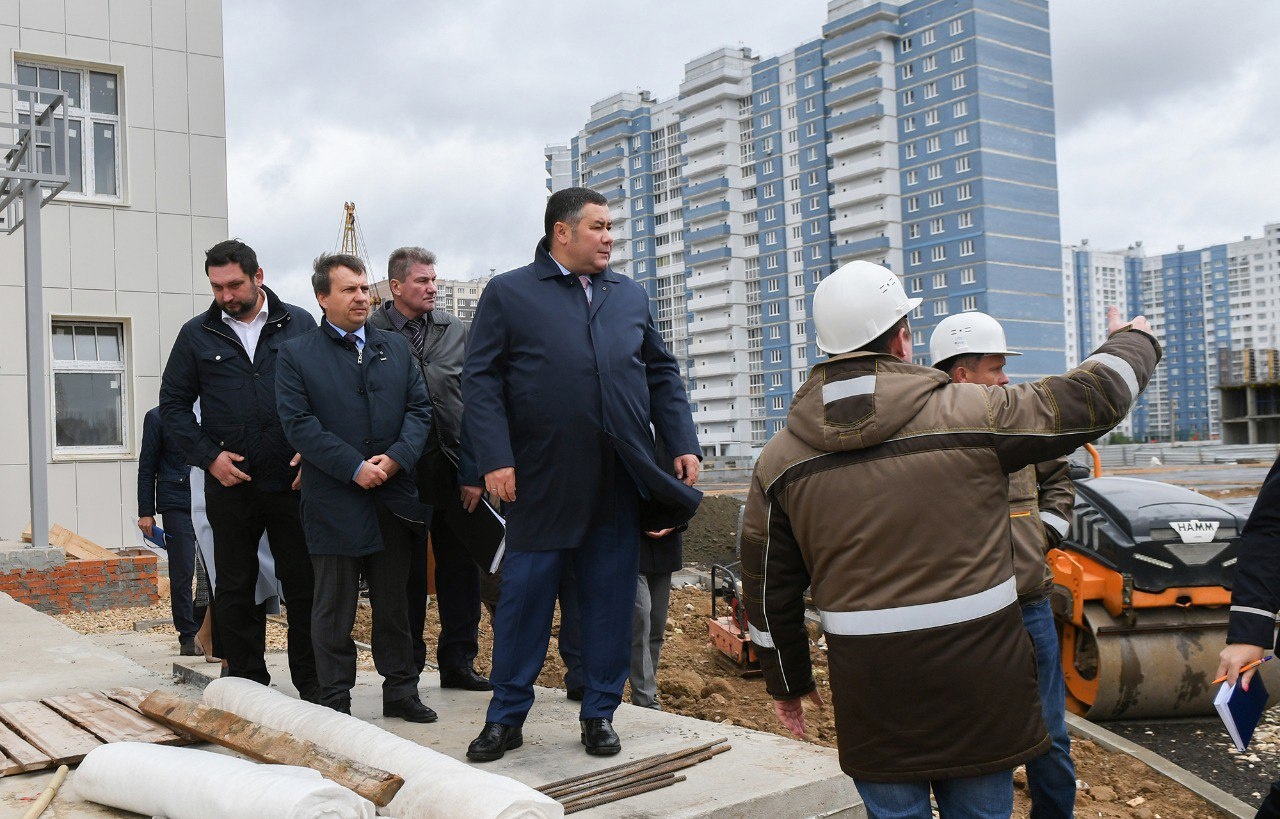 В микрорайоне «Южный» в Твери строится новый детский сад и дорога