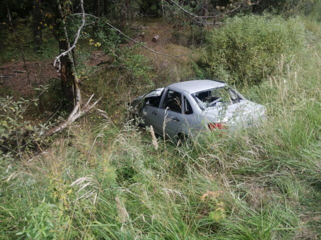В Тверской области молодой водитель не справился с управлением и вылетел в кювет
