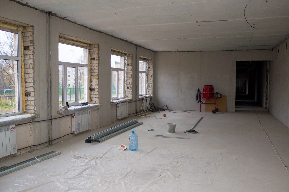 В Лихославле делают капитальный ремонт школы