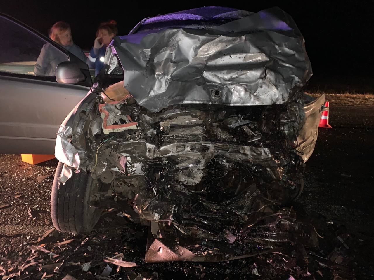 В страшном лобовом столкновении автомобилей в Тверской области погиб водитель