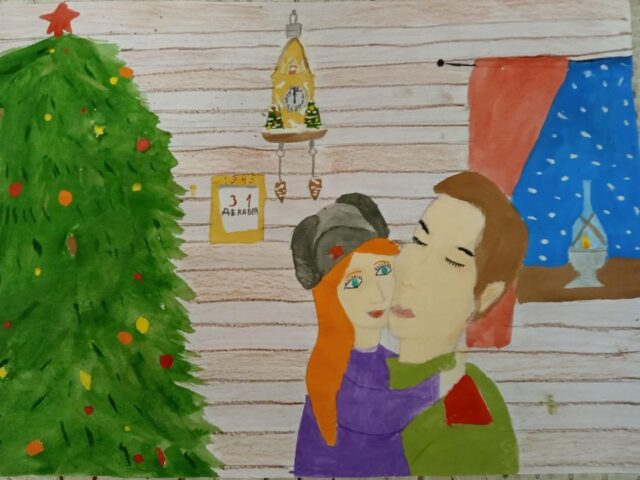 Юная жительница Тверской области стала одной из первых участниц конкурса новогодних открыток