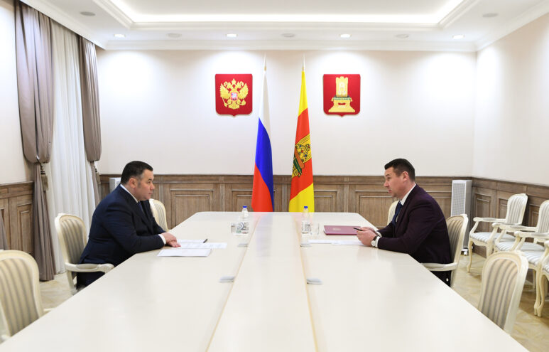 Игорь Руденя провел встречу с главой Зубцовского муниципального округа Андреем Ковалевым