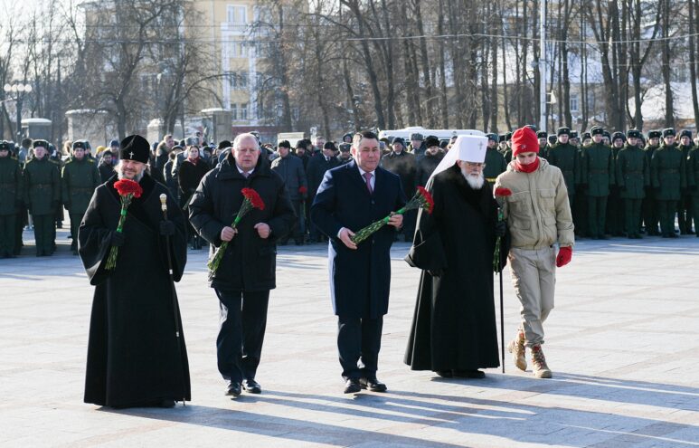 Игорь Руденя в Твери принял участие в торжественных мероприятиях в честь Дня защитника Отечества