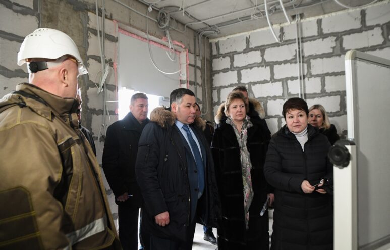 Игорь Руденя проверил, как идет строительство школы и детского сада в микрорайоне «Южный» города Твери