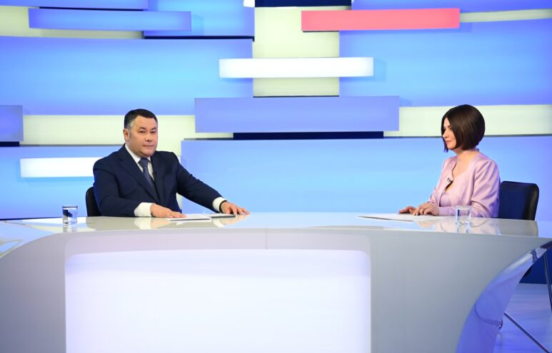 Памятные даты, Речной вокзал и послание Президента: Игорь Руденя ответил на актуальные вопросы в прямом эфире на телеканале «Россия 24» Тверь