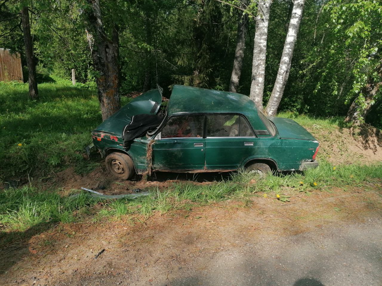 В Тверской области молодой водитель съехал в кювет и врезался в дерево В Тверской области молодой водитель съехал в кювет и врезался в дерево