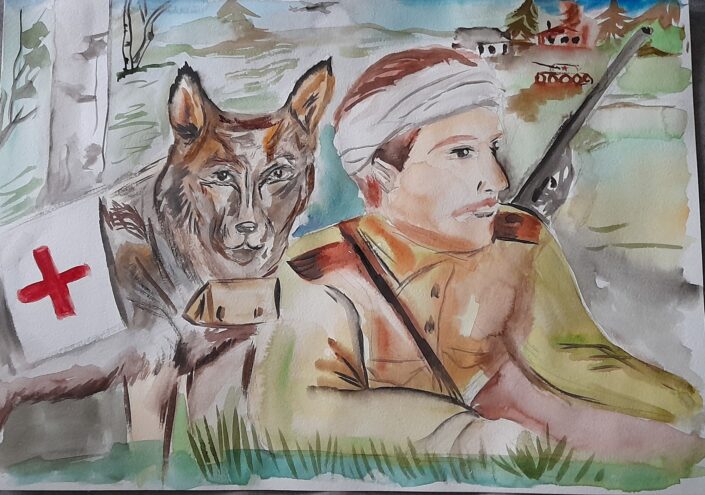 Жители Тверской области принимают участие в конкурсе «Портрет фронтовой собаки»