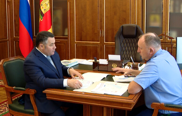 Губернатор Игорь Руденя провел встречу с Волжским межрегиональным природоохранным прокурором Александром Илюшиным