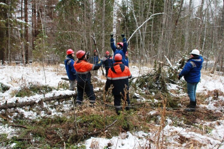 Специалисты «Тверьнерго» устраняют последствия штормового ветра