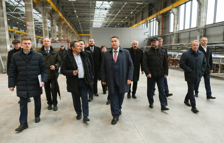 Игорь Руденя в Калининском округе ознакомился с ходом строительства завода «Фасад Технолоджис»