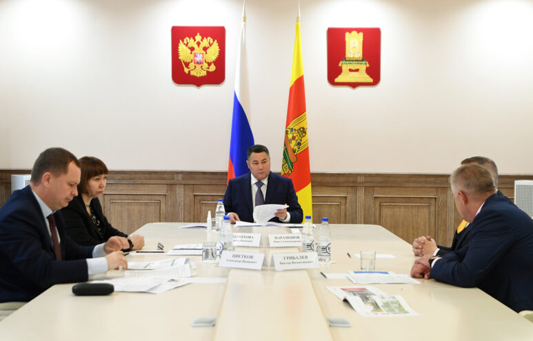 Губернатор Игорь Руденя встретился с президентом Тверского объединения строителей Виктором Грибалевым