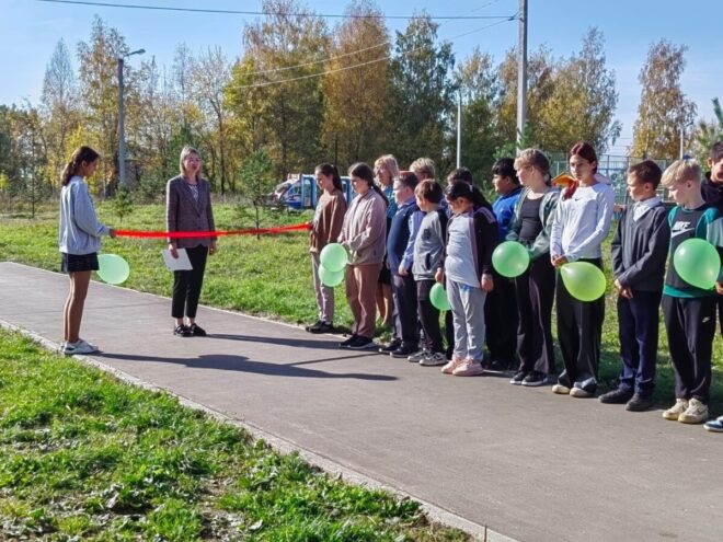 В Лихославльском округе торжественно открыли новую пешеходную дорожку