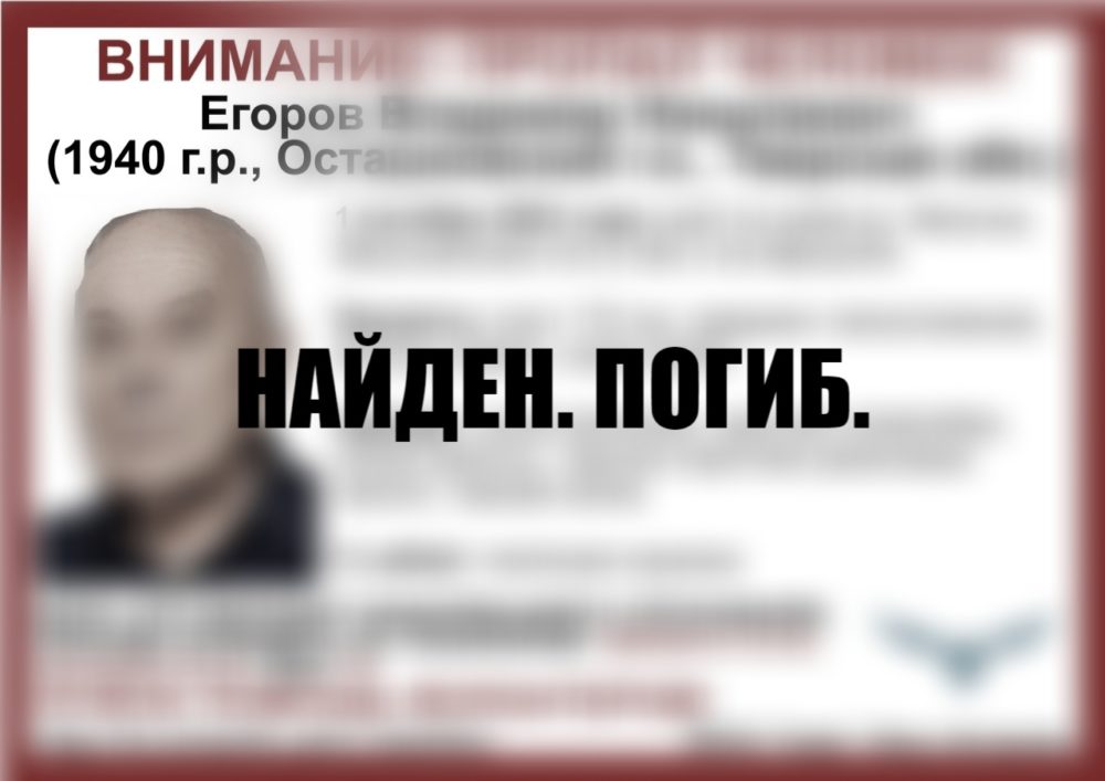 Пенсионер, пропавший в лесу в Осташковском округе, погиб Пенсионер, пропавший в лесу в Осташковском округе, погиб