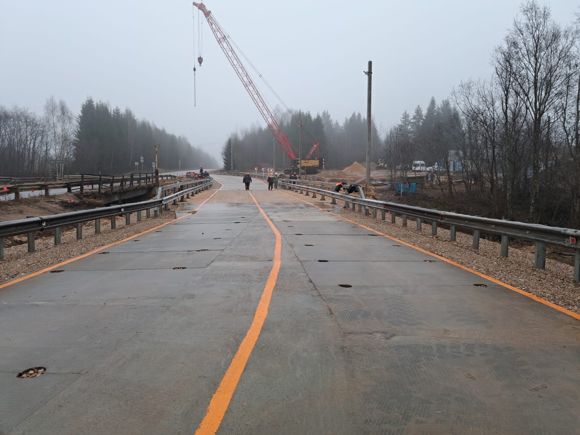 В Торжокском районе из-за ремонта на автотрассе Торжок – Осташков действует временная объездная дорога