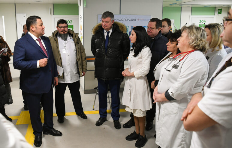 Игорь Руденя посетил ЦРБ и новые детские поликлиники в Кимрах
