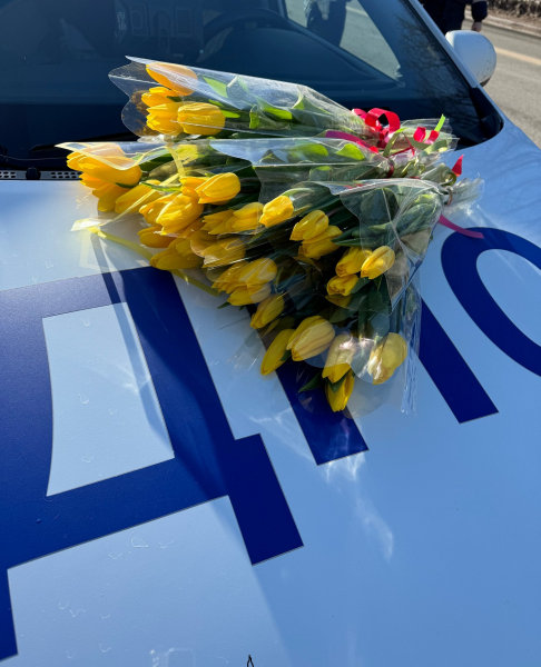 Конаковские автоинспекторы и их юные помощники поздравили женщин с 8 Марта