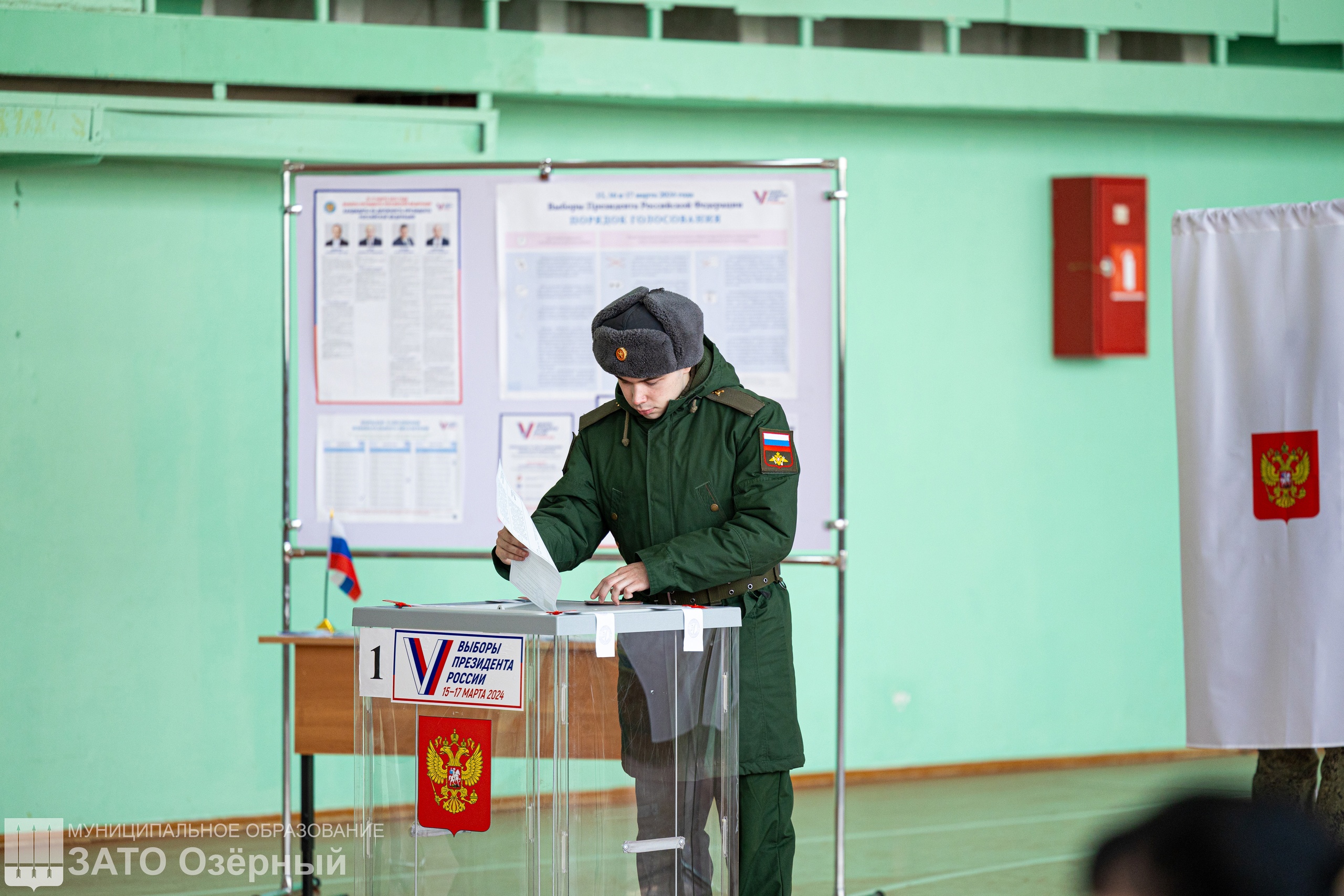 В Тверской области военнослужащие ракетной дивизии проголосовали на выборах президента