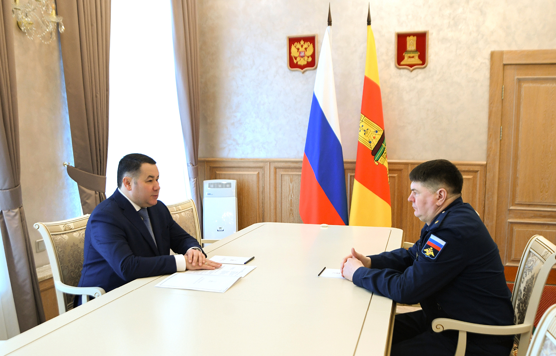 Губернатор Тверской области провёл встречу с руководителем военной академии ВКО Губернатор Тверской области провёл встречу с руководителем военной академии ВКО