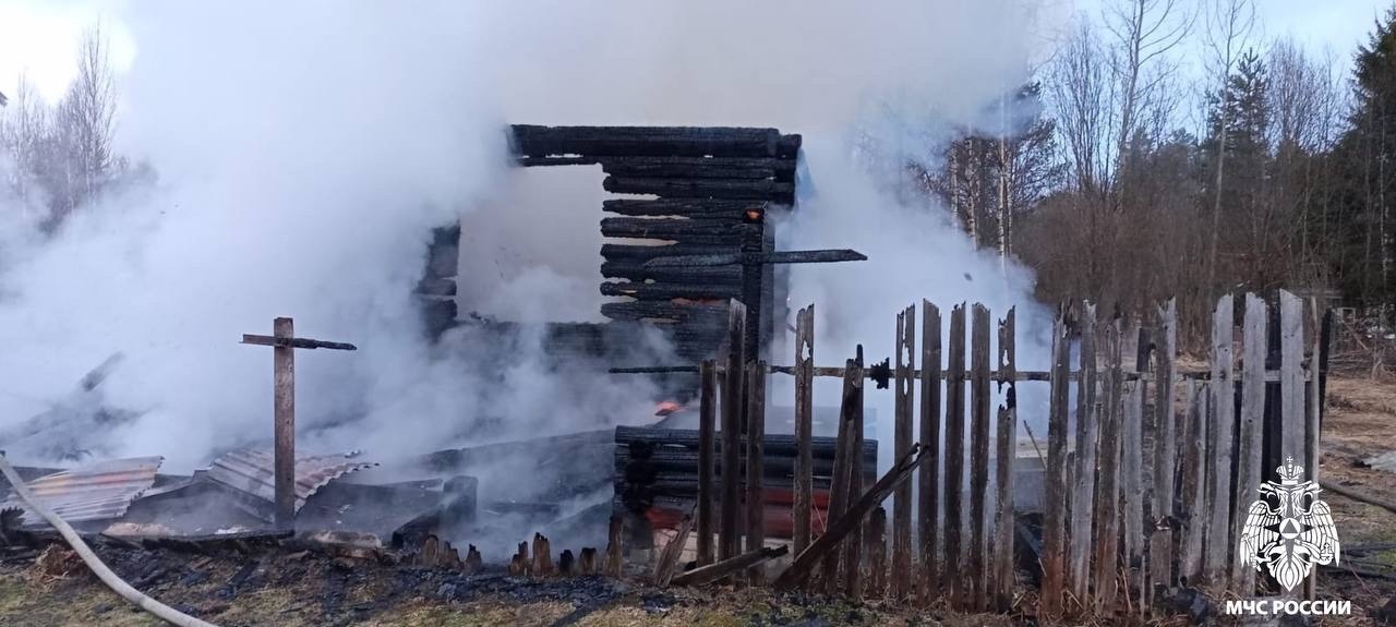 В Тверской области пожар уничтожил дачный дом