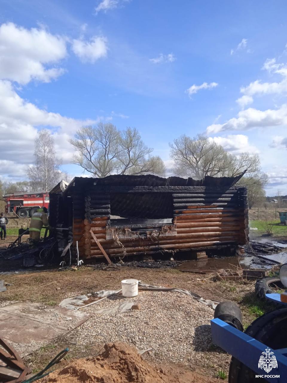 В Тверской области сгорела беседка