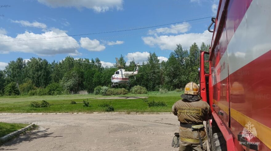 Пациента из кимрской больницы доставили на вертолете в Тверь