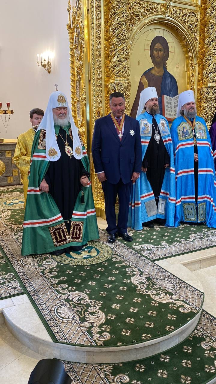 Патриарх Кирилл освятил Спасо-Преображенский собор в Твери