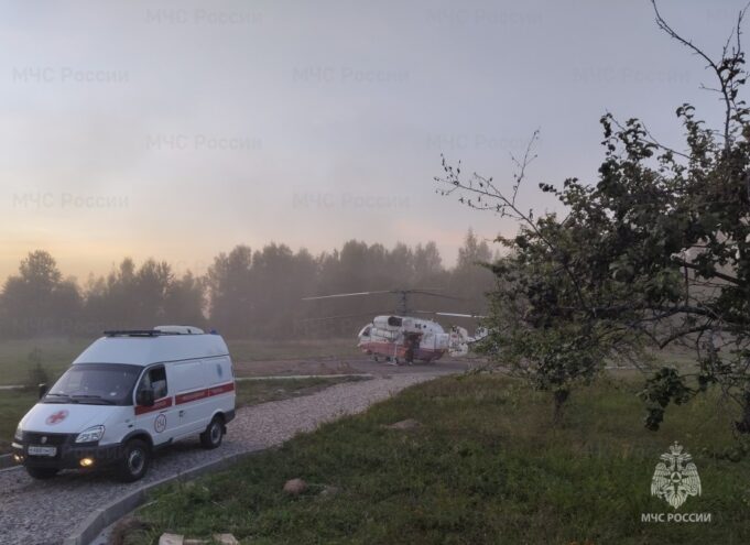 Пациента из Кимр экстренно доставили в Тверь на вертолете санавиации