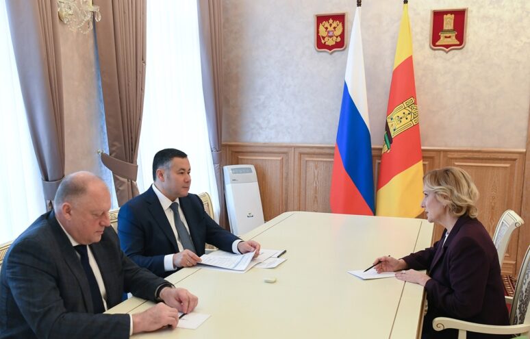 Губернатор Игорь Руденя провёл встречу с заместителем председателя Совета Федерации РФ Инной Святенко