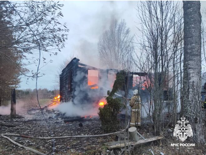 Пожар в Тверской области унёс жизнь мужчины Пожар в Тверской области унёс жизнь мужчины