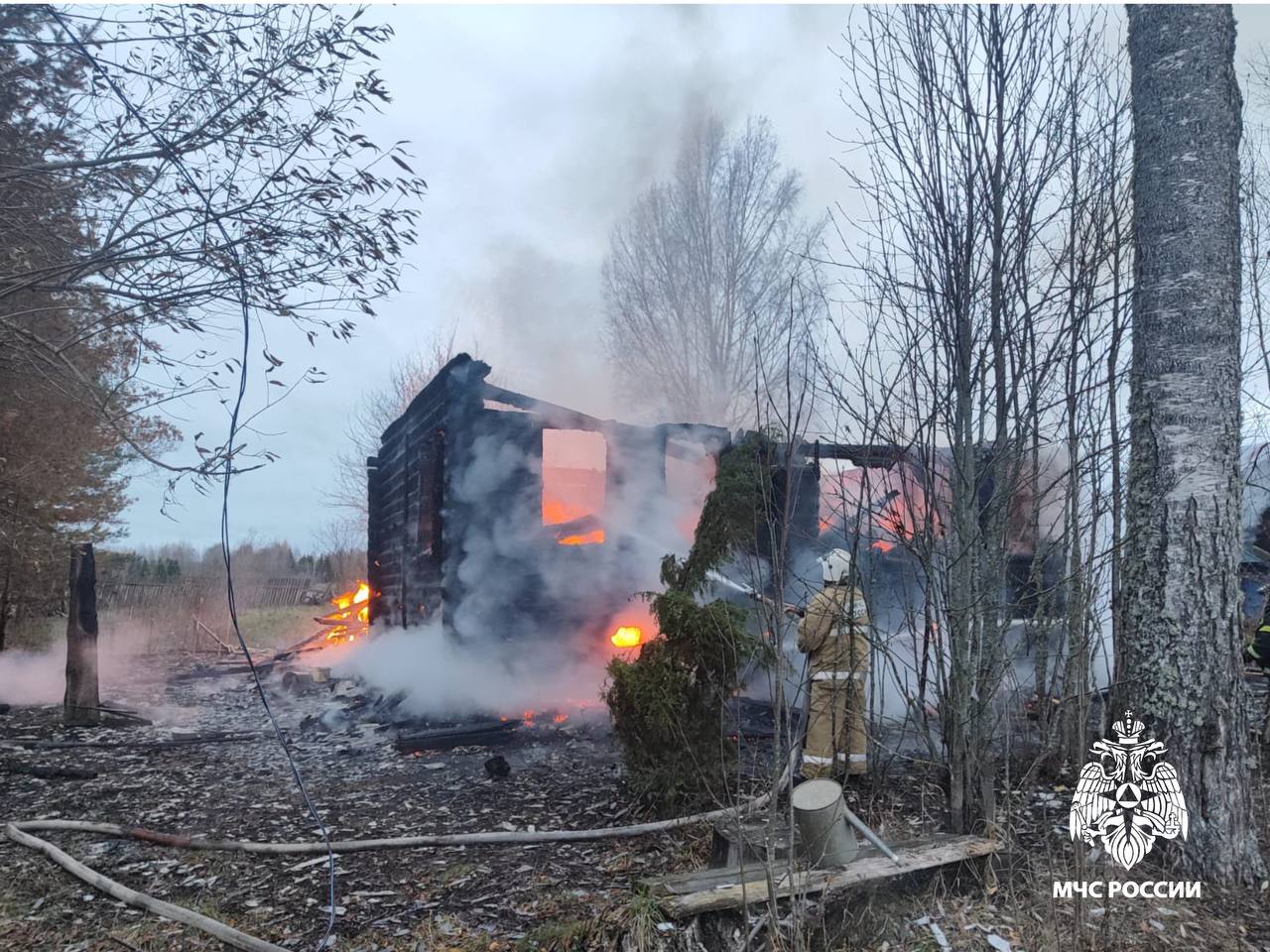 Пожар в Тверской области унёс жизнь мужчины