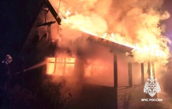 Под Тверью сгорела летняя кухня