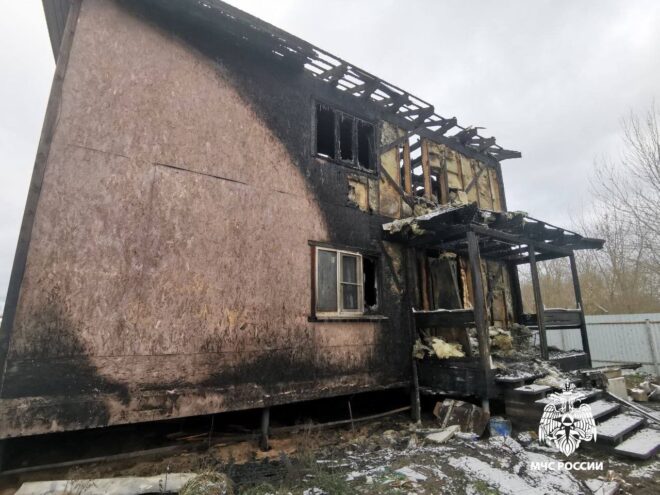 При пожаре в Кимрах пострадал мужчина